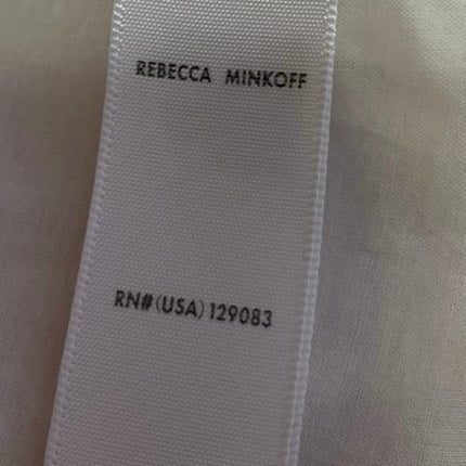 Rebecca Minkoff White Silky Satin Ruffle Wrap Tie Cami Tank Blouse Top Size M