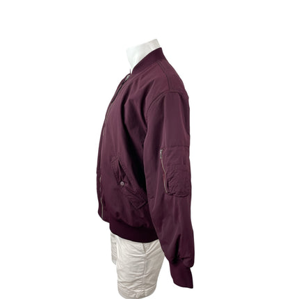 Everlane ReNew Oversized Purple Long Sleeve Windbreaker Bomber Coat Jacket Sz L