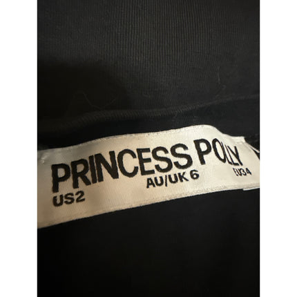 Princess Polly Heartbreak Baby Tee Women's Black Red Short Sleeve Crop T Shirt 2