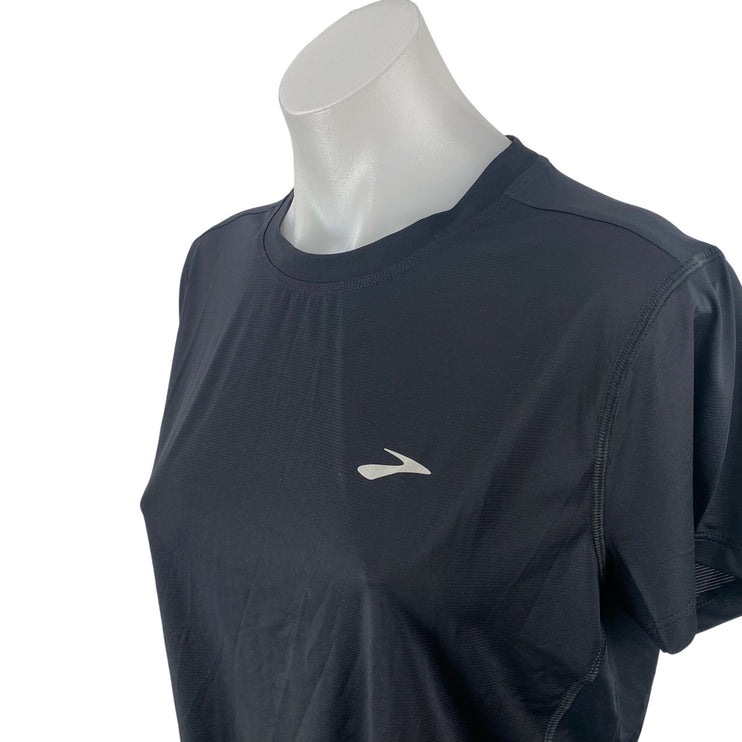 NEW Brooks Sprint Free Short Sleeve 3.0 Black Athletic Activewear Shirt Top Sz M