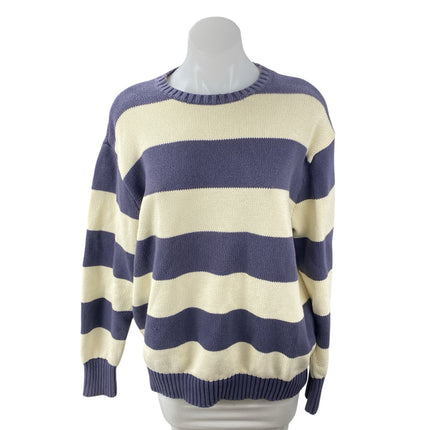 Brandy Melville Brianna Striped Crew Neck Long Sleeve Sweatshirt Sweater Top L