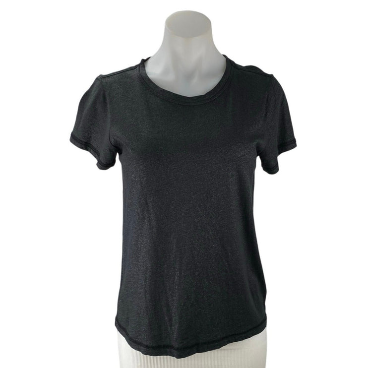 Paige Women's Black Short Sleeve Crew Neck Basic Casual T Shirt Tee Top Size S