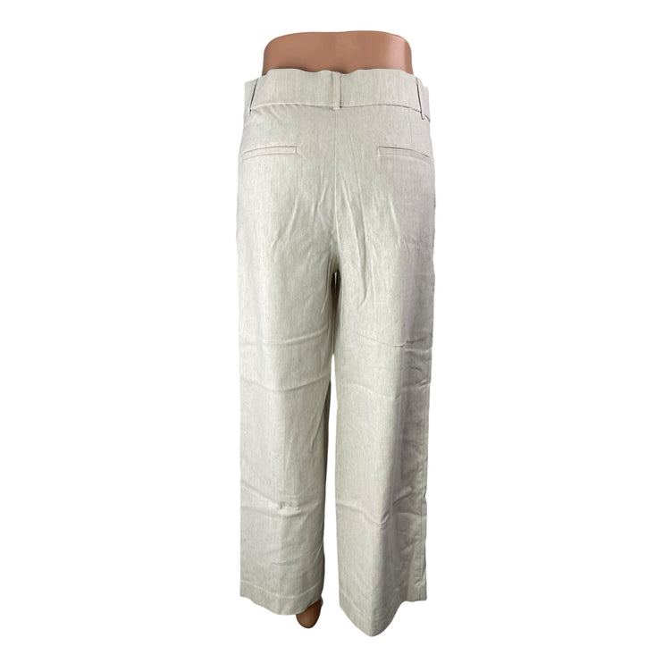 Amanda + Chelsea Women's White High Rise Wide Leg Trousers Dress Pants Size 4