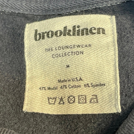 Brook Linen Men's Long Sleeve Logo Crew Neck Casual Sweatshirt Sweater Top Sz M