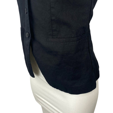 GAP Black Linen V Neck Sleeveless Tank Waistcoat Longline Suit Vest Top Size XXS