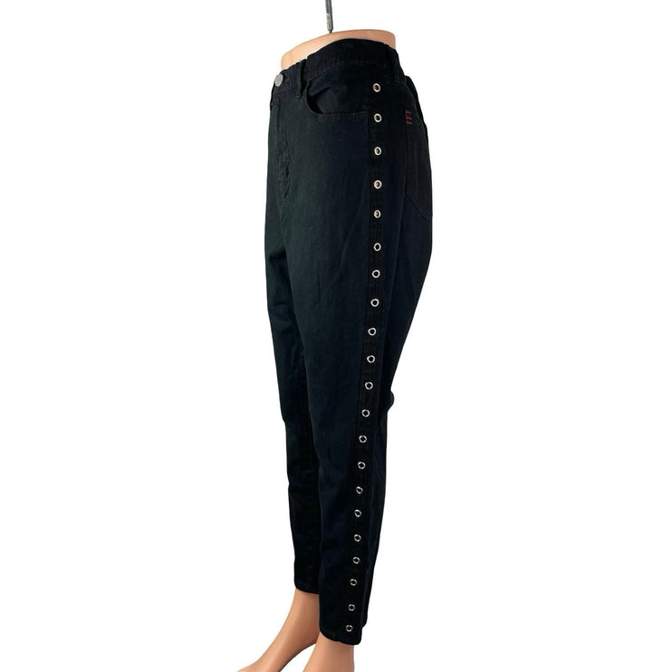 Urban Outfitters BDG Twig High Rise Cropped Women's Black Ring Denim Jeans 32