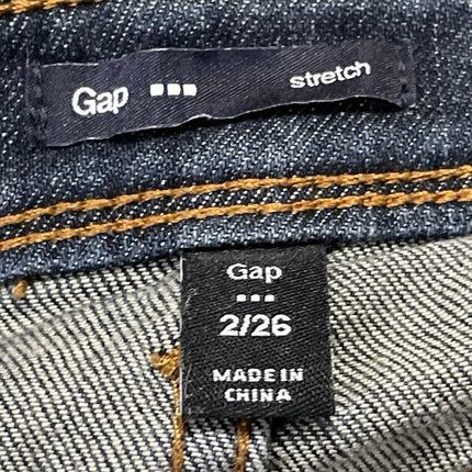 Gap Stretch Women's Blue Medium Wash High Waist Straight Denim Jean Skirt 2/26