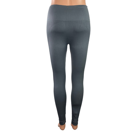 Set Active Women's Gray Mid Rise Yoga Workout Athletic Leggings Pants Size M