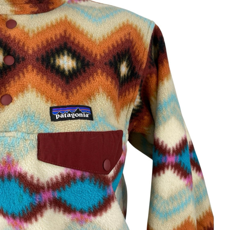 Patagonia Synchilla Snap T Timber Twist Aztec Multicolor Long Sleeve Sweater S