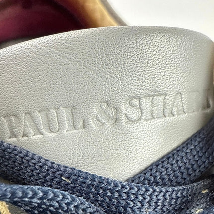 Paul & Shark Men's Gray Leather Suede Low Top Lace Up Sneakers Shoes 41 US 10