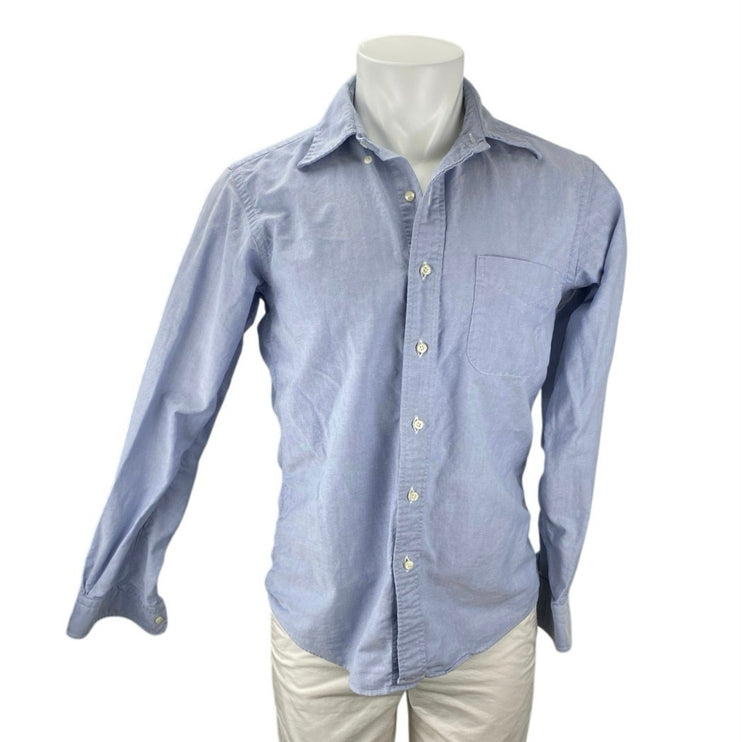 Brooks Brothers Blue Extra Slim Fit Long Sleeve Button Down Shirt Top 15 1/2-34