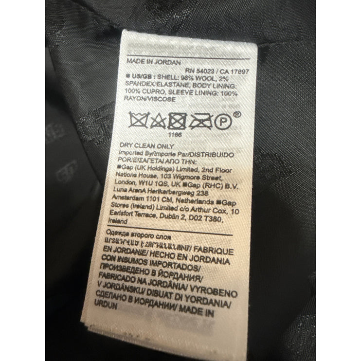 Banana Republic Women's Black Wool Long Sleeve Notch Lapel Blazer Coat Jacket 6