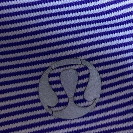 Lululemon Energy Blue Striped Strappy Sleeveless Yoga Sports Bra Crop Tank Top 4