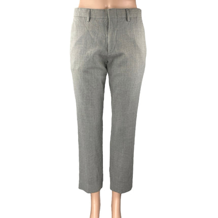 J.Crew Ludlow Slim Women's Gray Mid Rise Straight Leg Cropped Trousers Pants 28