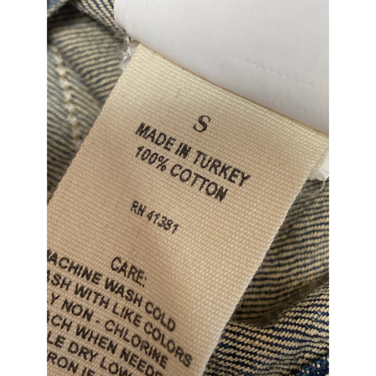 USRL Women's Blue Long Sleeve Button Down Trucker Denim Jean Jacket Size S