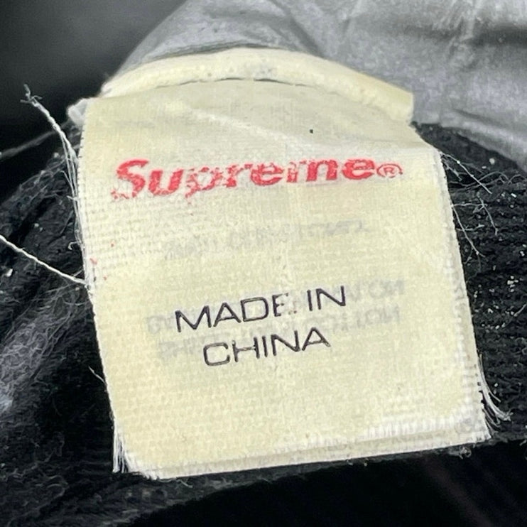 Supreme Unisex Black Corduroy Gore Tex Embroidered Logo Strapback Hat Cap OS