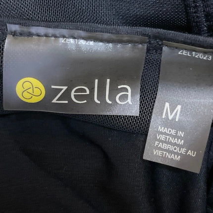 Zella Women's Black Long Sleeve Mesh Trim Yoga Workout Athletic T Shirt Top Sz M