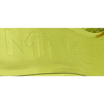Mango MNG Women's Green Pointed Toe Slip On Stiletto Heels Slingback Sandals 9.5