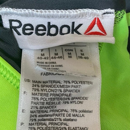Reebok Neon Green Sleeveless Racerback Activewear Gym Sports Bra Crop Tank Top M