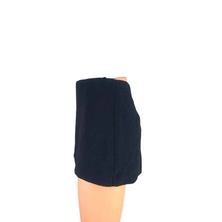 Amanda Uprichard Women's Black Zipper High Waisted A Line Mini Skirt Size XS