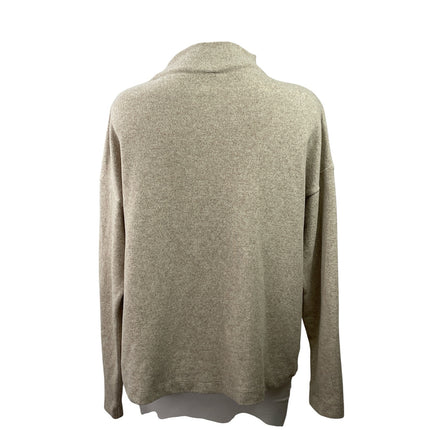Uniqlo Women's Cream Tan Knit Turtle Neck Long Sleeve Pullover Sweater Top Sz M
