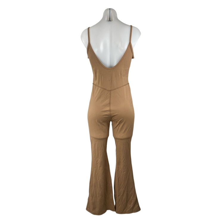 JoyLab Freestyle Flare Women's Brown Sleeveless One Piece Jumpsuit Romper Size M
