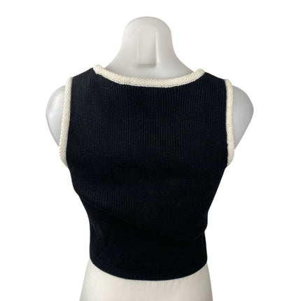 NEW Abercrombie & Fitch Mara Sleeveless Button Down Tank Sweater Vest Top Sz XS