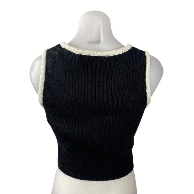 NEW Abercrombie & Fitch Mara Sleeveless Button Down Tank Sweater Vest Top Sz XS