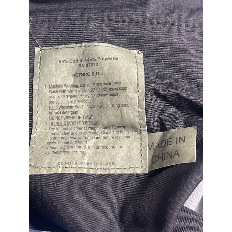 Rothco Men's Blue Camo Camouflage High Rise Straight Leg Trousers Cargo Pants S