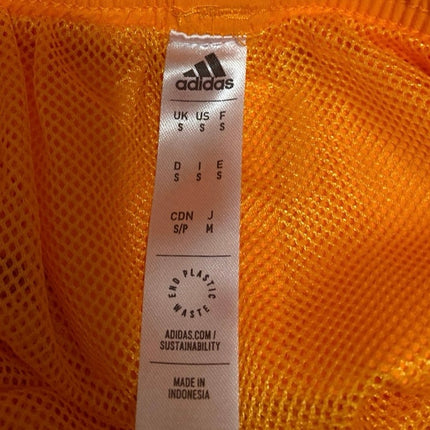 NEW Adidas Men's Orange White 3-Striped Drawstring Swim Trunk Board Shorts S