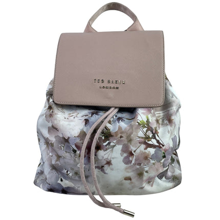 Ted Baker Sukkii Vanilla Floral Woven Drawstring Adjustable Backpack Size OS