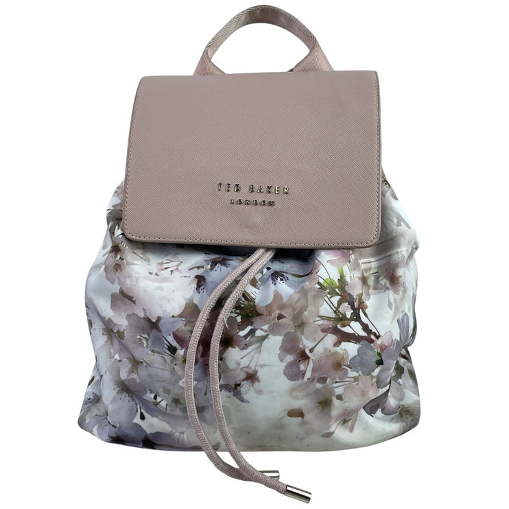 Ted Baker Sukkii Vanilla Floral Woven Drawstring Adjustable Backpack Size OS
