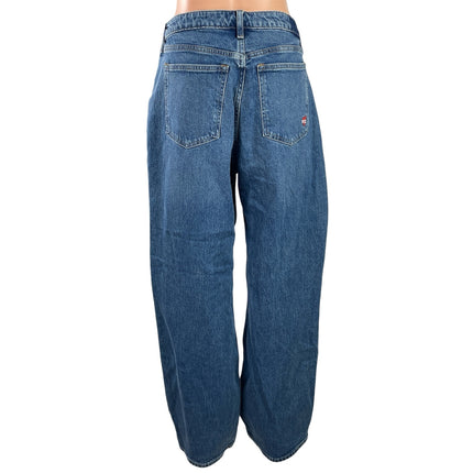 Abercrombie & Fitch 90's Relaxed Blue High Waist Baggy Wide Leg Demin Jeans 31