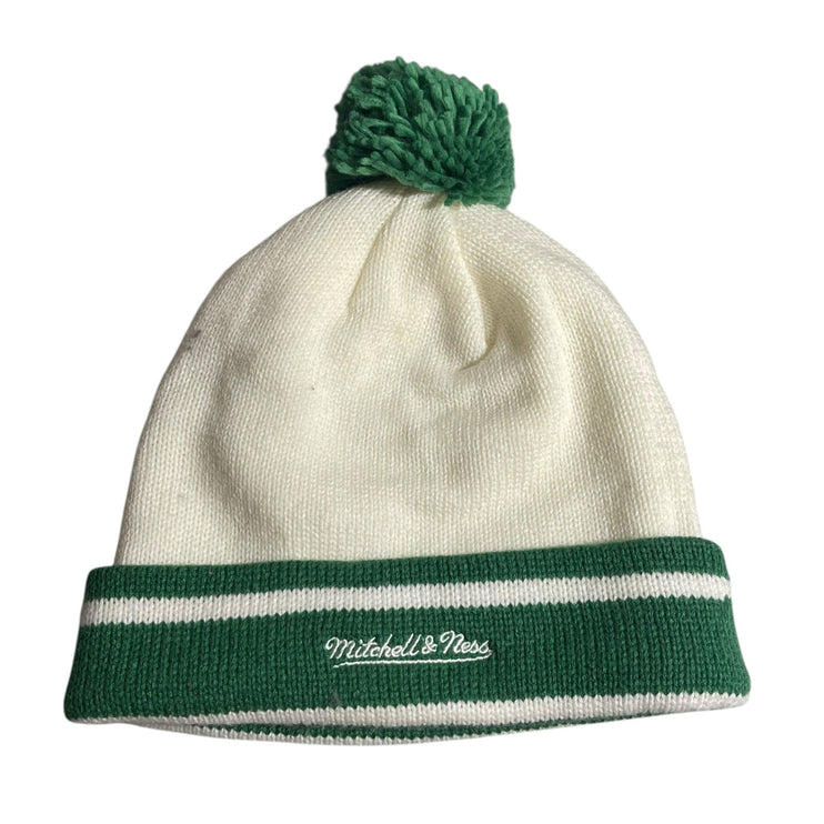 Mitchell & Ness New York Jets NFL White Green Cuff Knit Beanie Winter Cap Hat OS