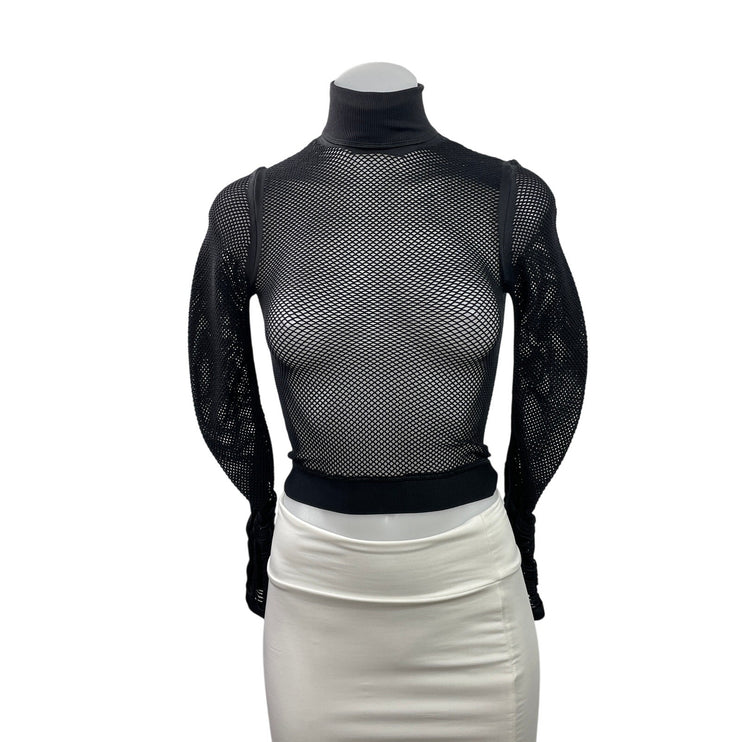 Urban Outfitters Out From Under Fishnet Mesh Sheet Turtleneck Long Sleeve Top XS