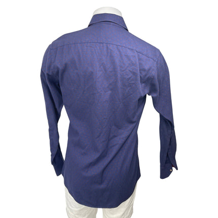 Camicissima Men's Navy Blue Trendy Long Sleeve Button Down Dress Shirt Top Sz M