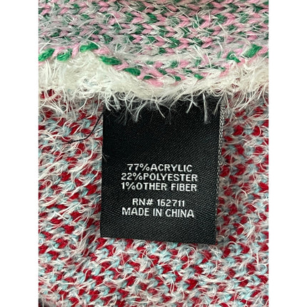 NEW 33 Degrees Merry & Bright Multicolor Oversized Holiday Sweater Top Size L
