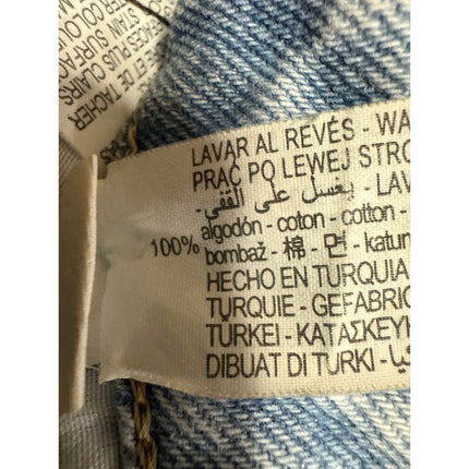 Zara Women's Blue Light Wash High Rise Distressed Tapered Leg Denim Jeans Size 2