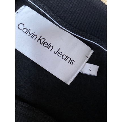 Calvin Klein Jeans Men's Black Logo Long Sleeve Crewneck Sweatshirt Top Size L