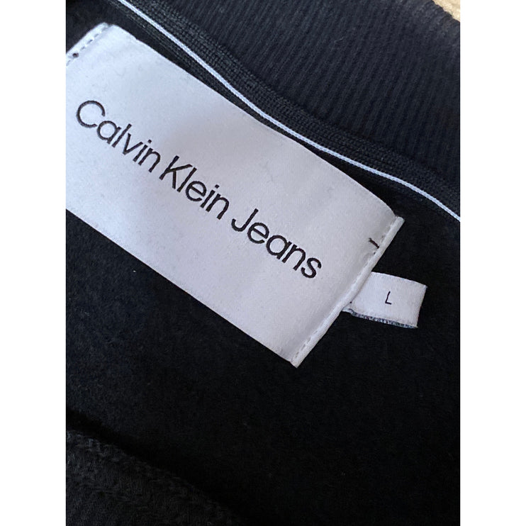 Calvin Klein Jeans Men's Black Logo Long Sleeve Crewneck Sweatshirt Top Size L