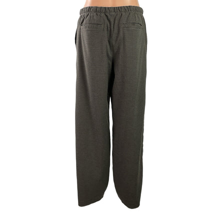 Gap Women's Gray Houndstooth High Rise Wide Leg Baggy Trousers Pants Size S