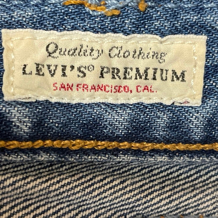 Levi's Women's Blue High Waisted Frayed Raw Hem Cut Off Denim Jean Shorts Size S