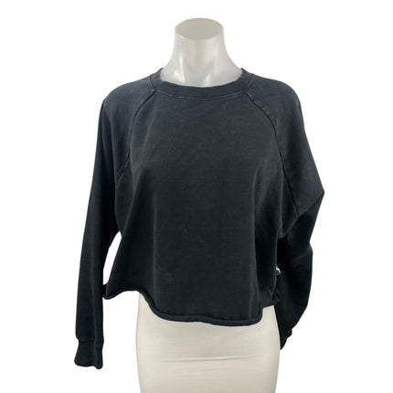Joy Lab Women's Black Long Sleeve Boxy Crew Neck Yoga Sweatshirt Top Size XL