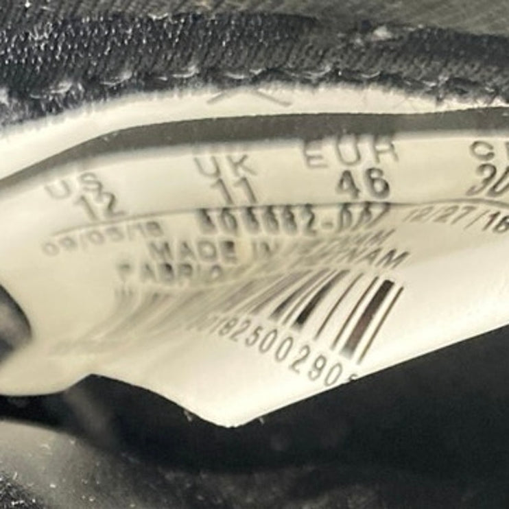 Nike Air Jordan 1 Retro Men's Black Leather High Top Athletic Sneakers Shoes 12