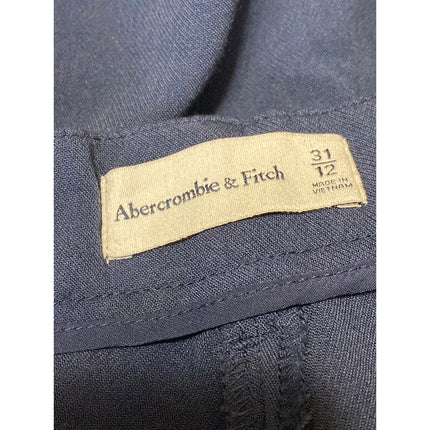 Abercrombie & Fitch Women's Navy Blue High Rise Straight Trousers Pants Size 31