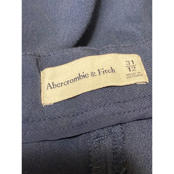 Abercrombie & Fitch Women's Navy Blue High Rise Straight Trousers Pants Size 31