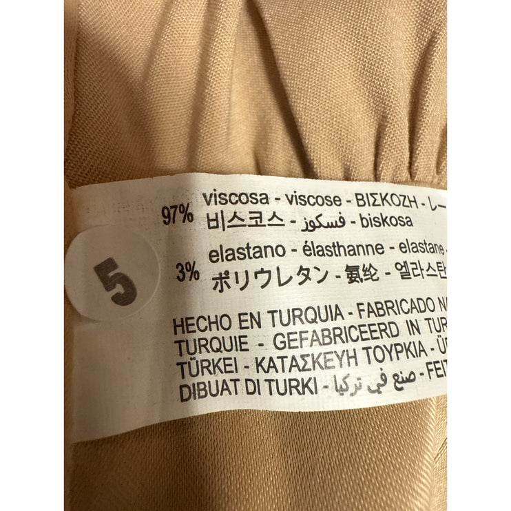 Zara Brown Tan Satin Sleeveless Cami Camisole Corset Bandeau Crop Tank Top Sz XS