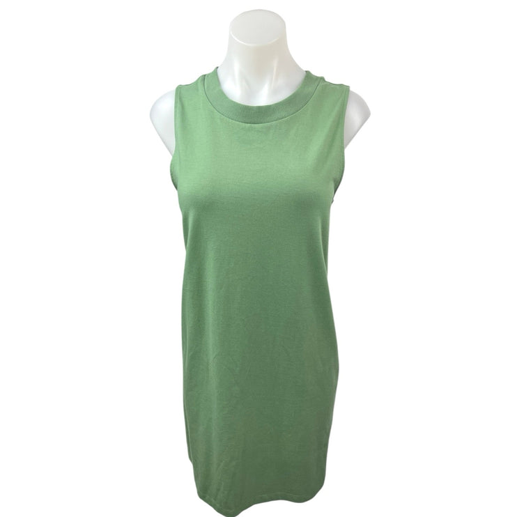 A New Day Green Sleeveless Crew Neck Pull On Casual Midi Tank Shirt Dress Size M