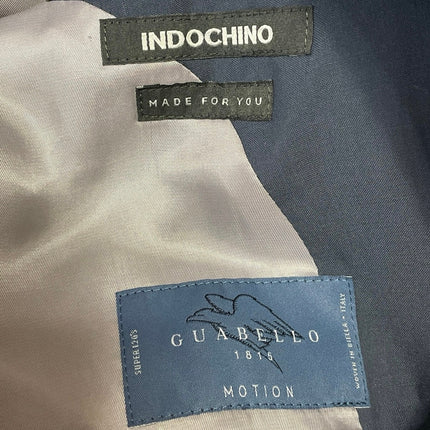 Indochino Men's Blue Gray Notch Lapel Pocket Long Sleeve Blazer Coat Jacket L
