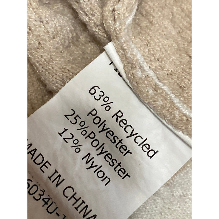 Princess Polly Beige White Striped Textured Knit Long Sleeve Polo Sweater Top 4